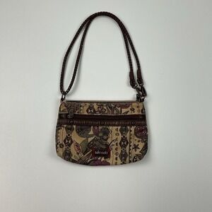 Sakroots Artist Circle Owl Crossbody Bag Jute Blend Boho Style